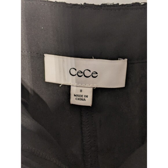 Women's Black Lace Slim Fit Ankle Length Pants Size 8 Holiday Office Party - Picture 11 of 12